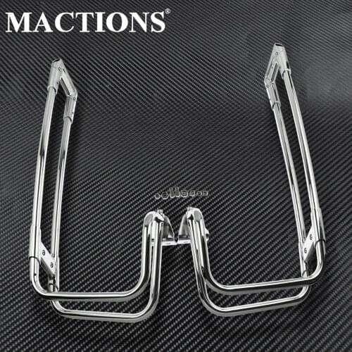 Motorcycle Rear Saddlebag Guards Chrome For Harley FLHR FLHTCU Ultra Limited FLHTK FLHTKSE Street Glide Special FLHXS 2014-2018