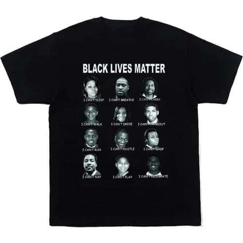 Black Lives Matter Graphic Tees Men Women Short Sleeve Cotton Summer Tops Crewneck Social Equality Clothing Human Right T Shirt