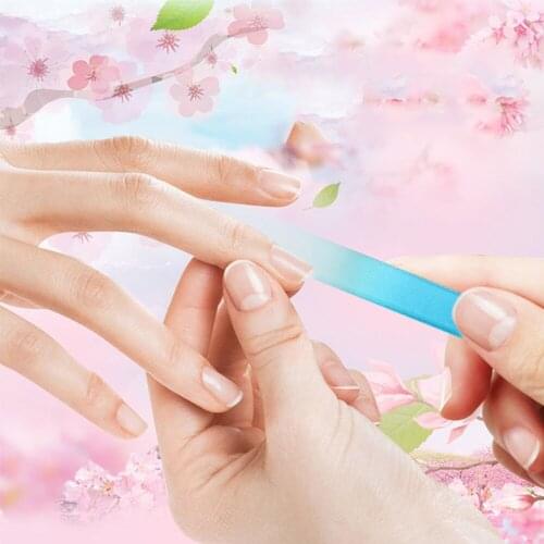 1 Pc Durable Nail Crystal File GlassNail Art Sanding Buffer BlockArt Files Manicure Device Health Beauty Makeup Tool