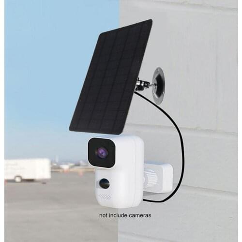 10W Monocrystalline Silicon Solar Panel Set With Bracket 360 Rotation And 3M Charging Cable For Outdoor Camera Power Supply