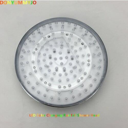 3 Colors Or 7 Colors Changing Rainfall Bathroom Shower Water Powered Temperature Control LED Spray Waterfall Shower Head
