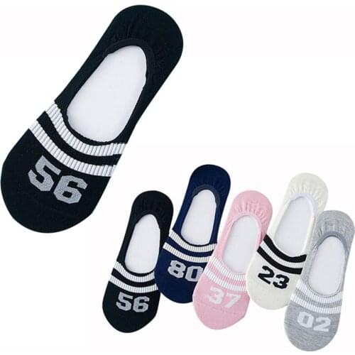 5pairs Women Boat Socks Lady Sock Casual Fashion Cute Girls Silicone Non-slip Invisible Socks Summer Cotton Meias Sox Calcetines