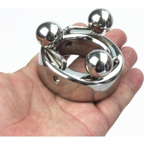 5 Sizes Stainless Steel Scrotal Pendant Ball Stretcher Clip Mixer Scrotal Pendant Exercise Penis Weight Bearing Cocking BB2-320