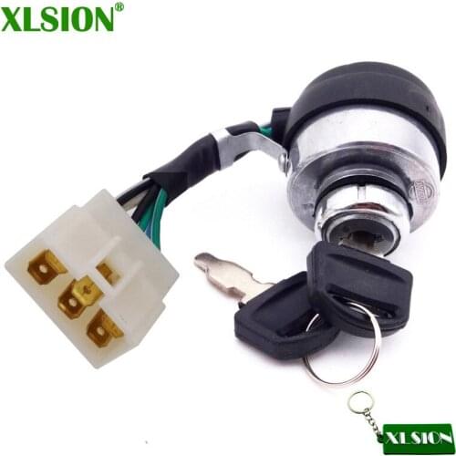 XLSION 6 Wire Start On Off Ignition Key Switch For Chinese Portable Gasoline Generator