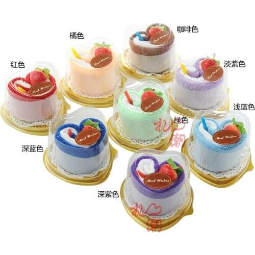 Free Shipping(6sets/lot),Cake Towels, Creative Wedding Party Gift , Birthday Gifts,Advertising Gifts,Heart Shaped Towels