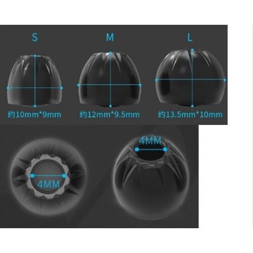 Free ship.6 Pairs(12pcs) .KZ Eartips In Ear Tips Earbuds Headphone Silicone Eartips/Ear Sleev /Earbuds For KZ ED12 ATE Earphone