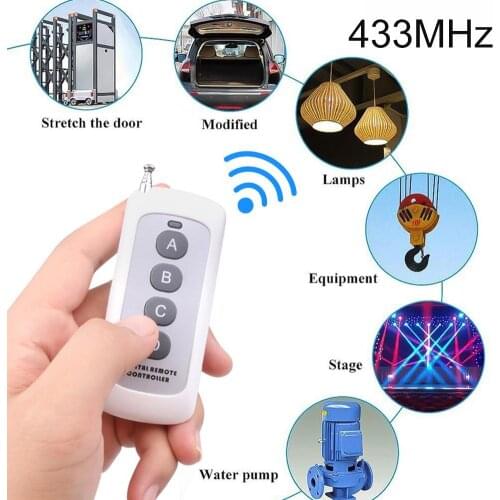 4 Buttons 433MHz 1000m Long Range Wireless Remote Control Switch Controller Auto parts