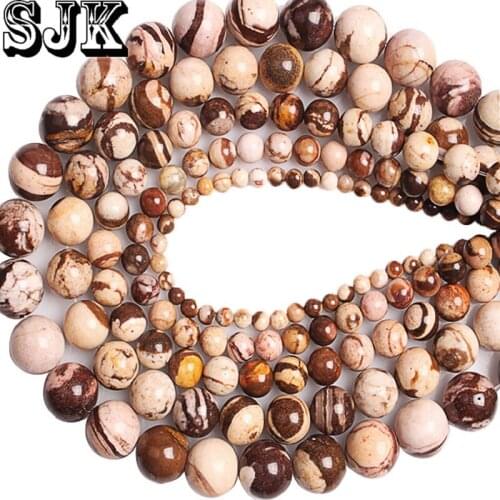 Natural Stripe Zebra Stone Beads Australia Zebra Jaspers Round Loose Beads 6 8 10 12MM Bracelet Necklace Earrings Jewelry Making