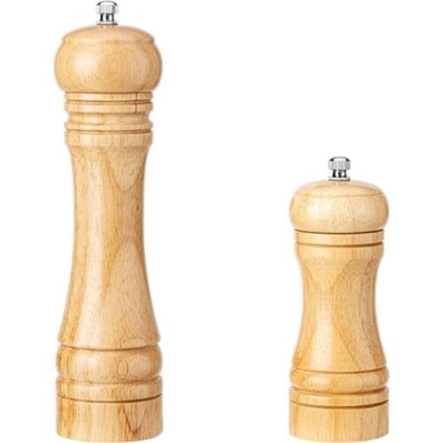 5 Inch and 8 Inch Wood Pepper Grinder Hand Movement Salt Grinder Mill Grinder Seasoning Grinding Kitchen Cooking Tools