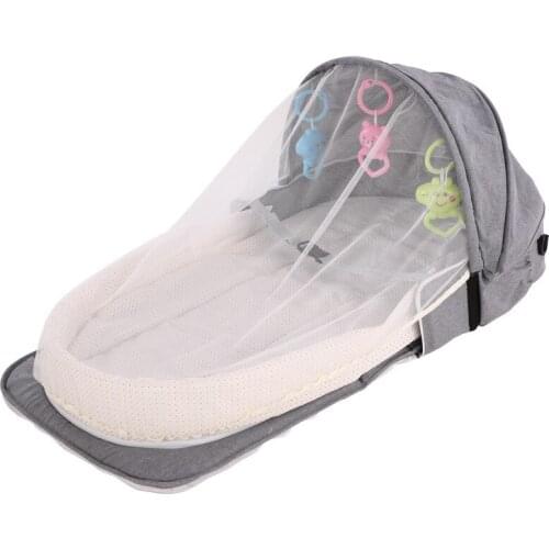 2020 Baby Cribs Portable Foldable Baby Bed with Bed Net Multipurpose Mummy Bag Baby Furniture Baby accessories 0-1 Y
