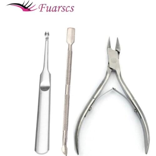 Nail Art Exfoliating Tools Cuticle Remover For nail File Cuticle Nipper Tool Spoon Pusher Cutter Trimmer Scissors Manicure Tool
