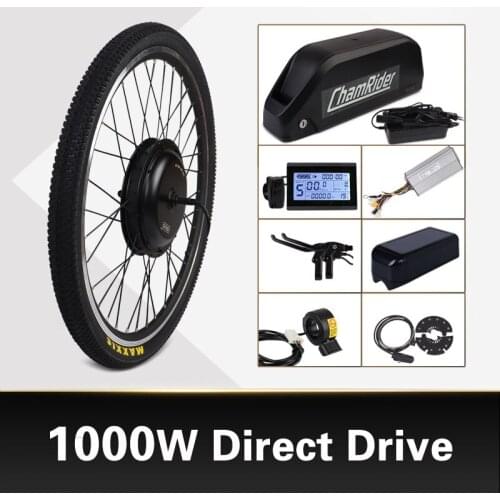 Chamirder 1000W Electirc Bicycle Kit 48V Ebike Conversion kit 52V Direct Drive Motor wheel 20AH Polly Battery Electric Bicycle