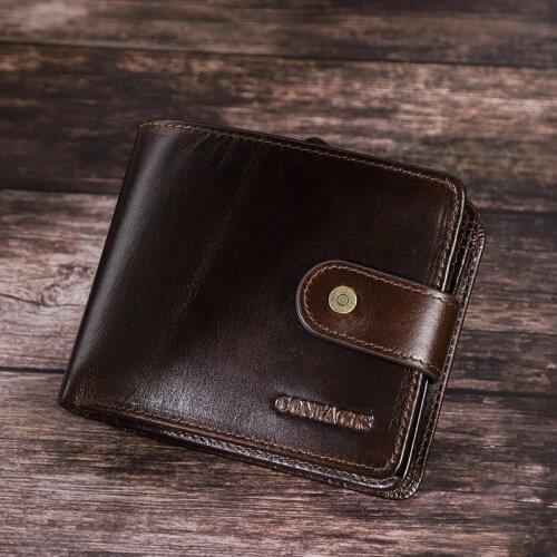Contacts Diy Engraving Genuine Leather Wallet Men Rfid Coin Purse Small Portfolio Male Wallets Multifunction Card Holder Clutch