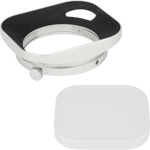 Haoge LH-M36W Square Metal Lens Hood Hollow Out Designed with Cap for Leica Summicron 35mm f2, ASPH and Elmarit-M 28mm f2.8 ASPH