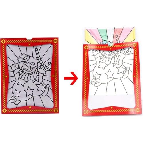"Large Size Clown Color Changing Card Magic Tricks ( 26.5*20.5cm ) Illusions Street Mentalism Stage Magic Props Kid Children Toy