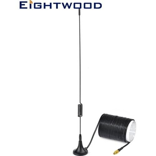 Eightwood Auto Car Antenna DAB/DAB+ Radio Aerial Magnetic Mount DAB Antenna of MCX Plug Male RF Connector for Clarity CDAB7