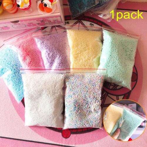 2-6mm Polystyrene Styrofoam Plastic Foam Mini Beads Ball DIY Assorted Colors Decorate 1pack