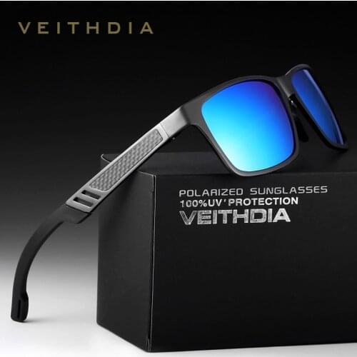 VEITHDIA Brand Designer Polarized Aluminum Square Sunglasses Men Sun Glasses Eyeglasses gafas oculos de sol masculino VT6560