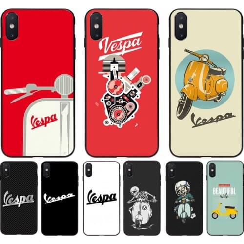 Yinuoda Vespa Scooter Custom Soft Phone Case for iphone 11 12 Mini Pro Max X XS MAX 6 6s 7 8 plus 5 5S 5SE XR SE2020