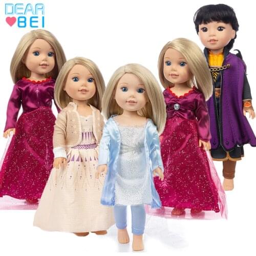 Clothes of ice and snow cartoon Fit For American Girl Doll 14 Inch Doll Clothes , Shoes are not included