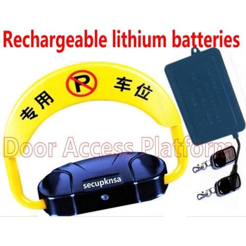 Rechargeable lithium batteries powered Remote Control Car Parking Lock automatic vehicle parking lock access control barrier kit