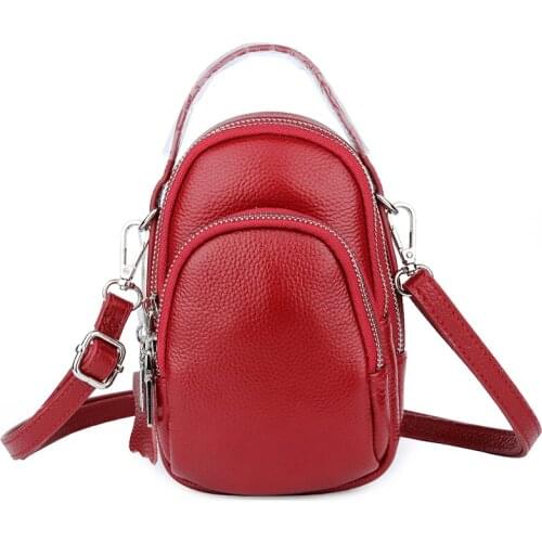 Casual Genuine Leather Messenger Bags Women Handbag Bag For Women Small Phone Bag Womens Crossbody Bag Shoulder Purse Bags