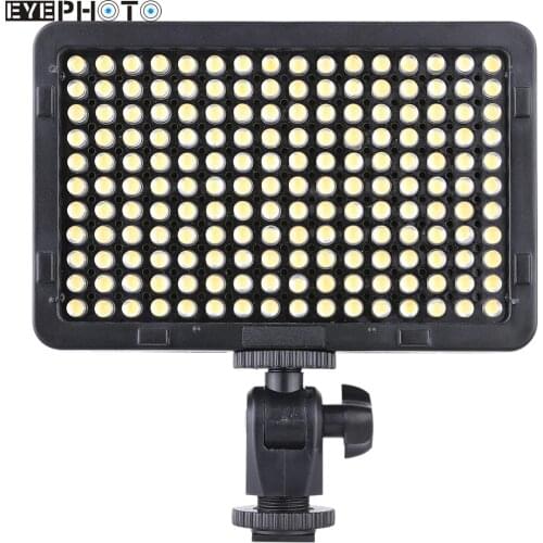 PT-176S 176 LEDs 5600K Portable LED Video Light Panel Lamp Photographic Lighting for Cannon Nikon Pentax Olympus DSLR Camera