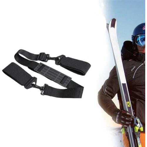 Nylon Skiing Bags Adjustable Skiing Pole Shoulder Hand Carrier Lash Handle Straps Porter Hook Loop Protecting For Ski Snowboard