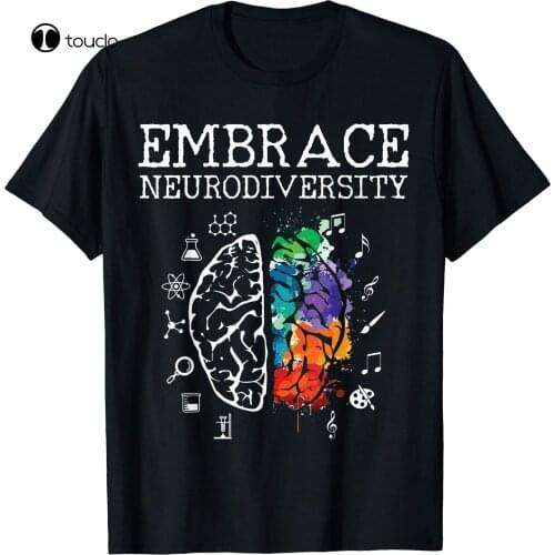 Neurodiversity Shirt - Embrace Adhd Autism Asd Tshirt Gift Size S - 5Xl