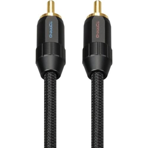 TOPPING TCR2 Audiophile grade anti-interference 6N single crystal copper gold-plated RCA signal audio cable