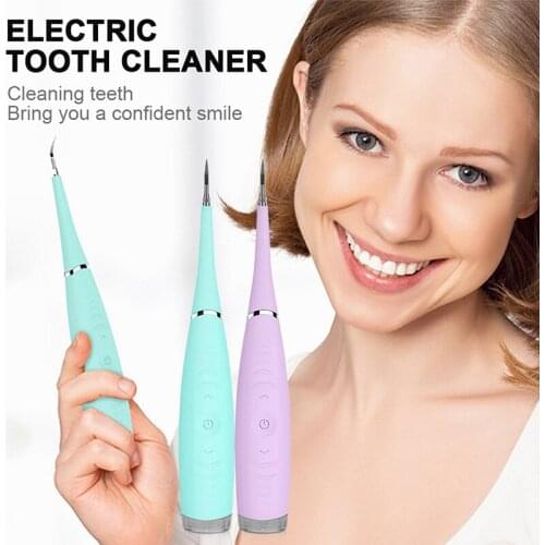 Electric Ultrasonic Dental Scaler Sonic Tooth Calculus Remover Teeth Cleaner Stains Tartar Removal Tool Teeth Whitening Oral