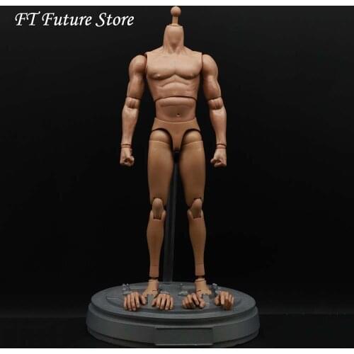 In Stock 1/6 Scale Collectible Male Figure Body Strong Muscle Body Model for 1:6 HT Head Accessory