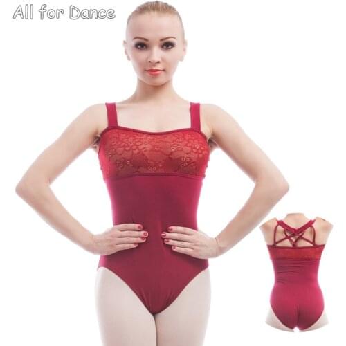 Wine Red Ballet Dance Leotards For Women Ballet Dance Wear Adult Dance Practice Clothes Gymnatics Leotards
