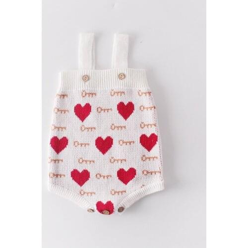 0-24Month Toddler Baby Girl Romper Red Heart Fashion One Piece Clothes 3 6 9 12 18 24 Month Infant Baby Clothes OBR204037