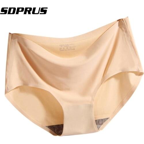 1Pc Ice Silk Breathable Underwear Panty Seamless Cozy Underwear Panty Breathable soft sexy Panties Brief S / M / L / XL / XXL