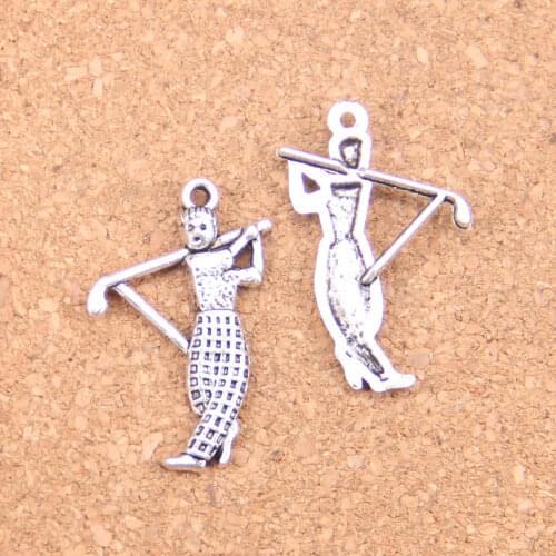 14pcs Charms golf golfer sporter 31x20mm Antique Pendants,Vintage Tibetan Silver Jewelry,DIY for bracelet necklace