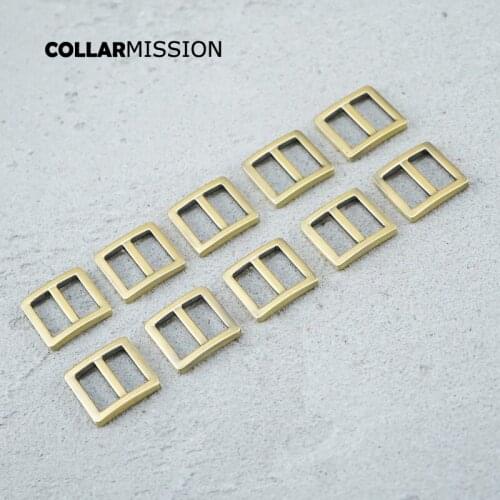 15mm Buckles Adjust Clasp Webbing Slider Buckle metal slider Tri-Glid dog collar bronze RZK15QT