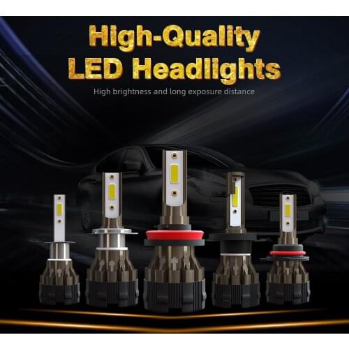 2pcs Car led Headlight H1 H4 HB2 9003 H7 9005 HB3 H10 9006 HB4 H8 H9 H11 36W 6000LM/Set9V to 36V Automobiles Front Bulb 6000K