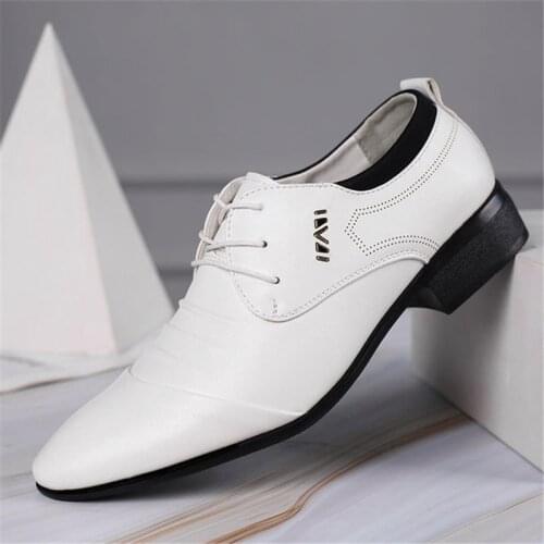 、2020 Newly Mens Quality Patent Leather Shoes White Wedding Shoes Size 38-48 Black Leather Soft Man Dress Mens dance shoes