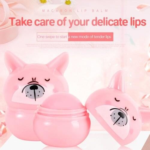 24PCS Lip Balm Suit Spherical Balm Cute Dog Shape Colorless Moisturizing Lipstick Anti-chapped Wrinkle Lip Care Korean Cosmetic