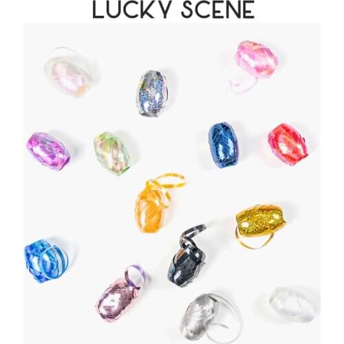 3Pcs*10m Balloon String Roll Curling Ribbon Decorative Ribbon Art Craft Florist Shiny Metallic Balloon Tie Party AccessoryS00186