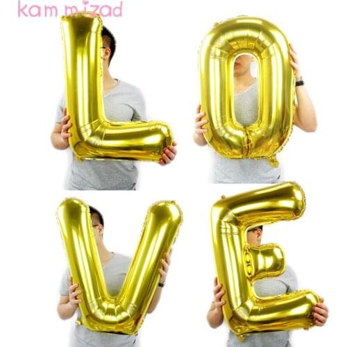4pcs/set 30inch rose gold&Gold LOVE Balloons Letters Helium Ballon for Wedding Party Decoration valentines Foil Globos