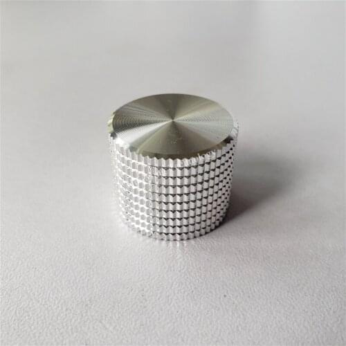 5pcs aluminum knob potentiometer knob 21*14.5*6.4mm 21*17*6.4mm silver O shaft cap Volume switch cap Oven switching power supply