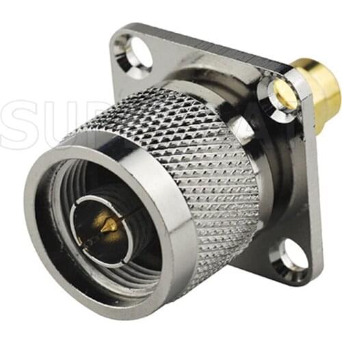 Superbat 5pcs SMA Plug to N Male Flange Panel Mount RF Connector