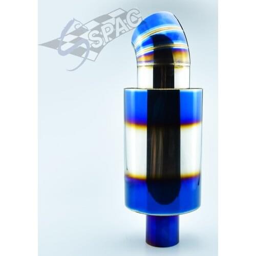 51/63mm Burnt Blue Car Exhaust Pipe Racing Mufflers Tail Universal Stainless Steel Exhaust Systems