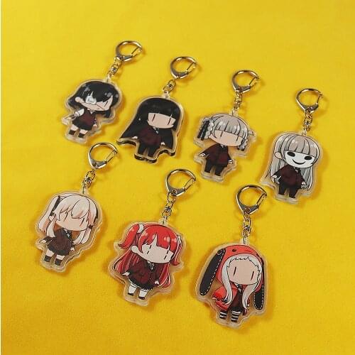 Anime Kakegurui Yumeko Jabami Cosplay KeyChain Mary Saotome Runa Kawaii Cute Cartoon Car Pendant Accessories Collection Gift