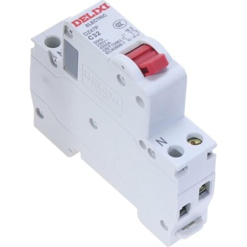 Circuit Breaker 6A 10A 16A 25A 32A 40A DPN 1P+N 4.5KA 230V DZ47P DELIXI MCB