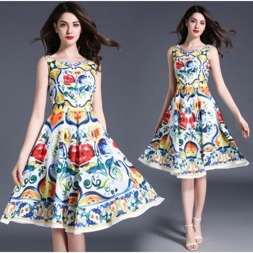 DIDABOLE Summer Dresses With Print