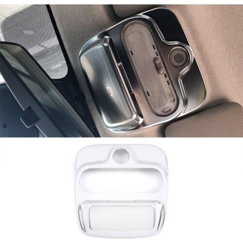 Car Styling For Mercedes-Benz Smart 453 2015-2020 ABS Silver Front Roof Reading Light Frame Cover Trim Car Interior Accessories