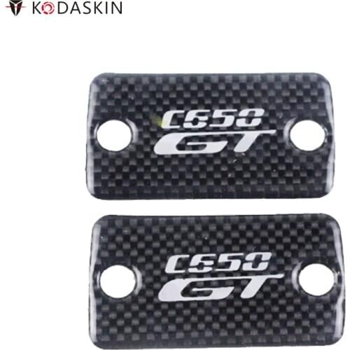 KODASKIN Brake Clutch Covers Reservoir Cap Carbon Sticker Decals Covers for BMW C650GT
